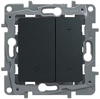 Светорегулятор кнопочный без рамки Legrand Etika 5-400Вт антрацит картинка